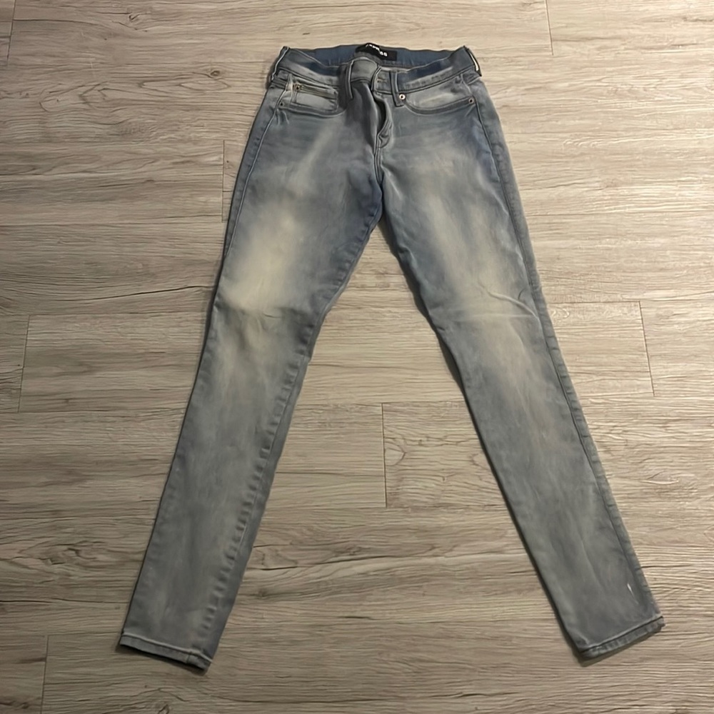 Express Light blue stretchy skinny jeans size 4